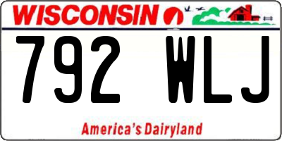 WI license plate 792WLJ
