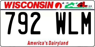 WI license plate 792WLM