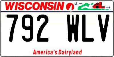 WI license plate 792WLV