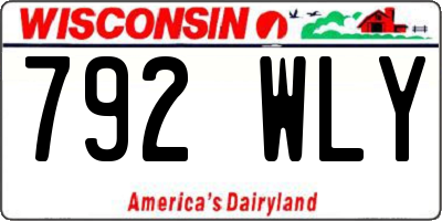 WI license plate 792WLY