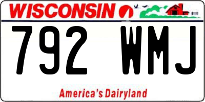 WI license plate 792WMJ