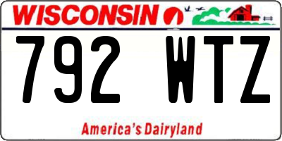 WI license plate 792WTZ