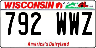 WI license plate 792WWZ