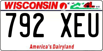 WI license plate 792XEU