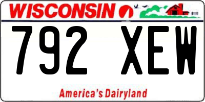 WI license plate 792XEW