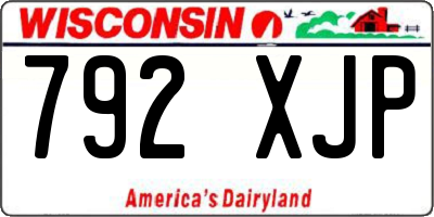 WI license plate 792XJP