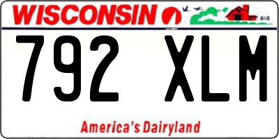 WI license plate 792XLM