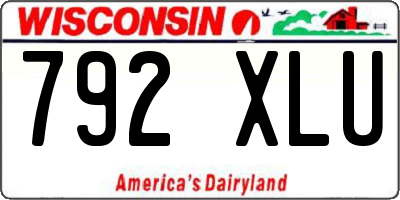 WI license plate 792XLU