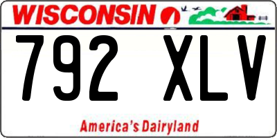 WI license plate 792XLV