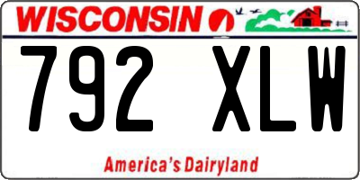 WI license plate 792XLW