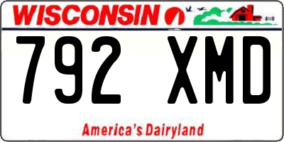 WI license plate 792XMD