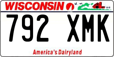 WI license plate 792XMK