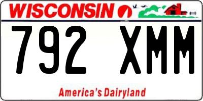 WI license plate 792XMM