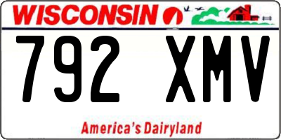 WI license plate 792XMV