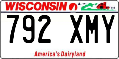 WI license plate 792XMY