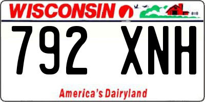 WI license plate 792XNH