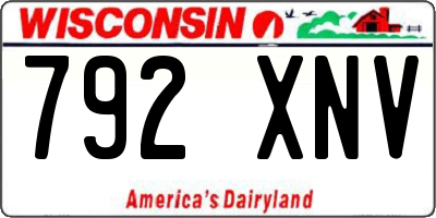 WI license plate 792XNV