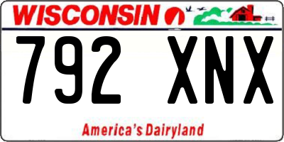 WI license plate 792XNX
