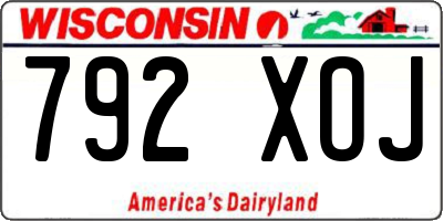 WI license plate 792XOJ