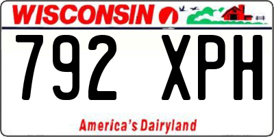 WI license plate 792XPH