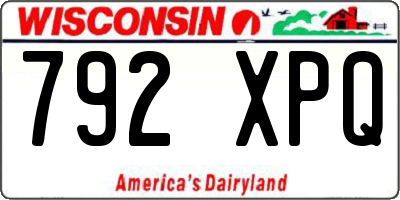 WI license plate 792XPQ