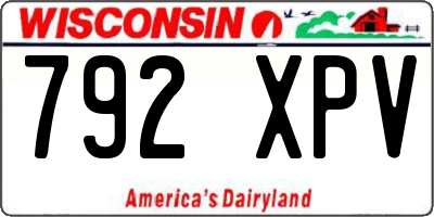 WI license plate 792XPV