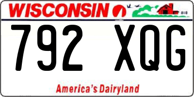 WI license plate 792XQG