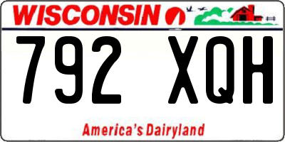 WI license plate 792XQH