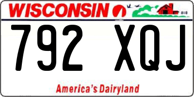 WI license plate 792XQJ