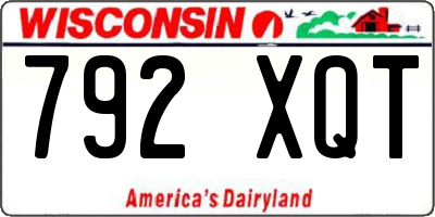 WI license plate 792XQT