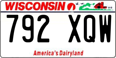 WI license plate 792XQW