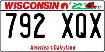 WI license plate 792XQX
