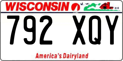 WI license plate 792XQY