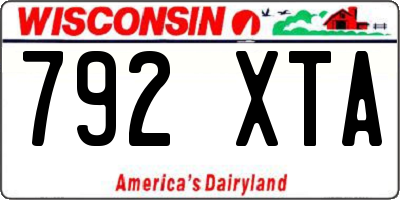 WI license plate 792XTA