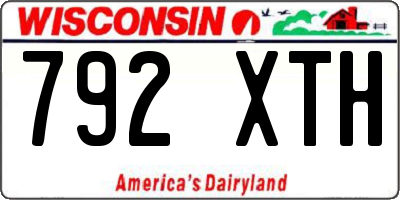 WI license plate 792XTH