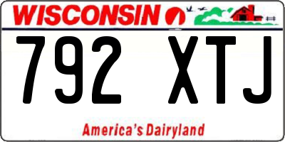 WI license plate 792XTJ