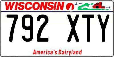 WI license plate 792XTY