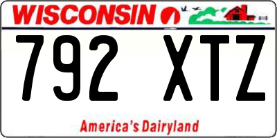 WI license plate 792XTZ