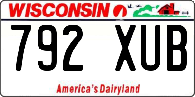 WI license plate 792XUB