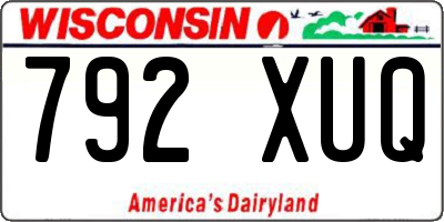 WI license plate 792XUQ