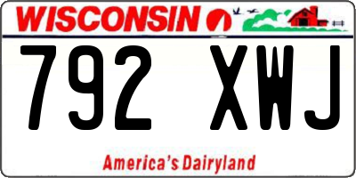 WI license plate 792XWJ