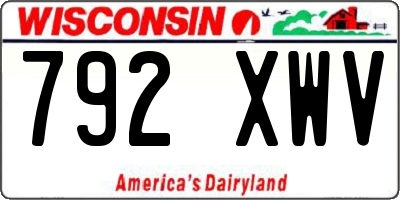 WI license plate 792XWV