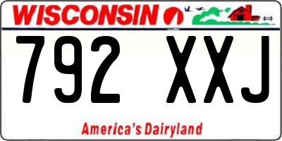WI license plate 792XXJ