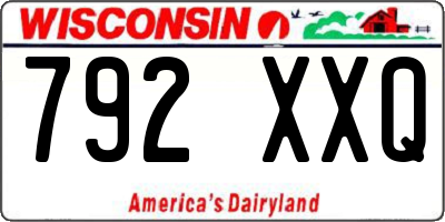 WI license plate 792XXQ