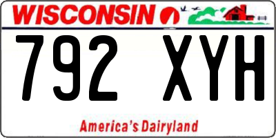 WI license plate 792XYH