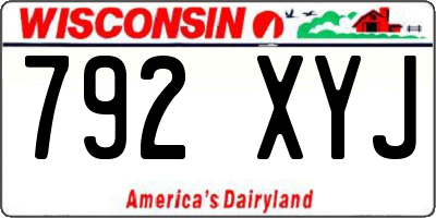 WI license plate 792XYJ