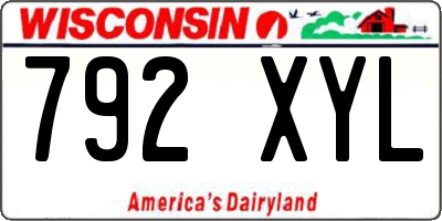 WI license plate 792XYL