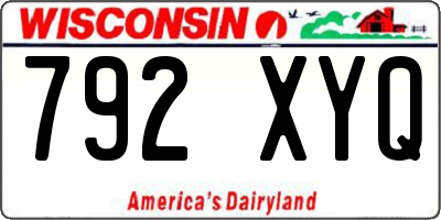 WI license plate 792XYQ