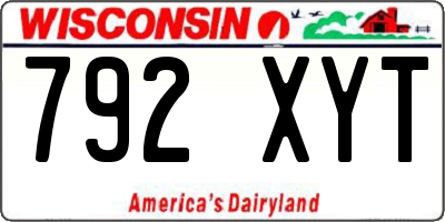 WI license plate 792XYT