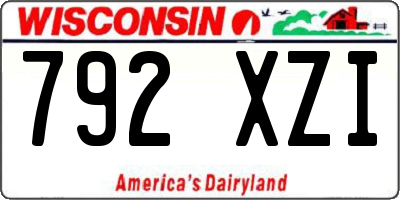 WI license plate 792XZI